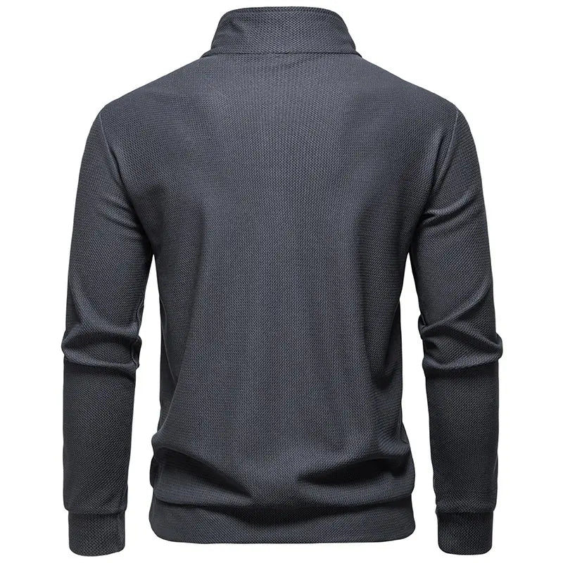 Men's Retro Stand Collar Sweatshirt