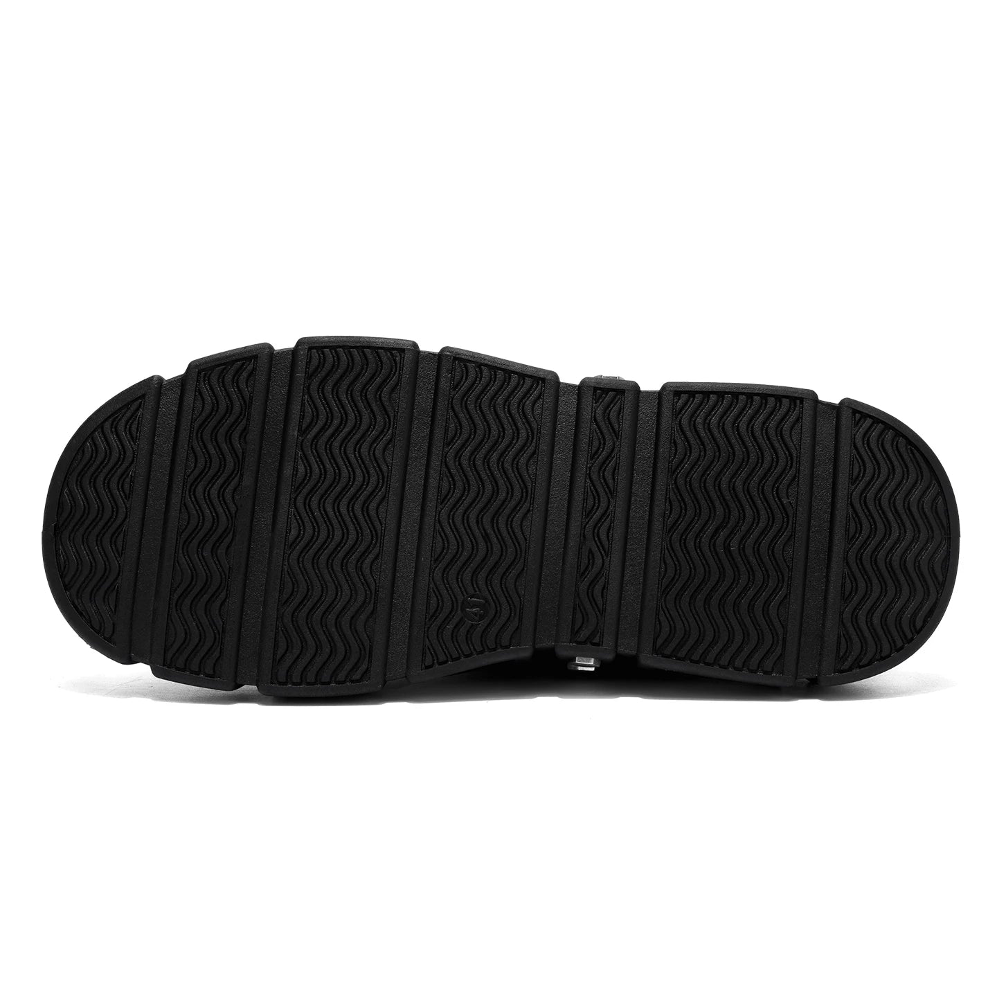 Men's Leather Platform Derby Shoes - Metal Detail Casual Dress Sneakers