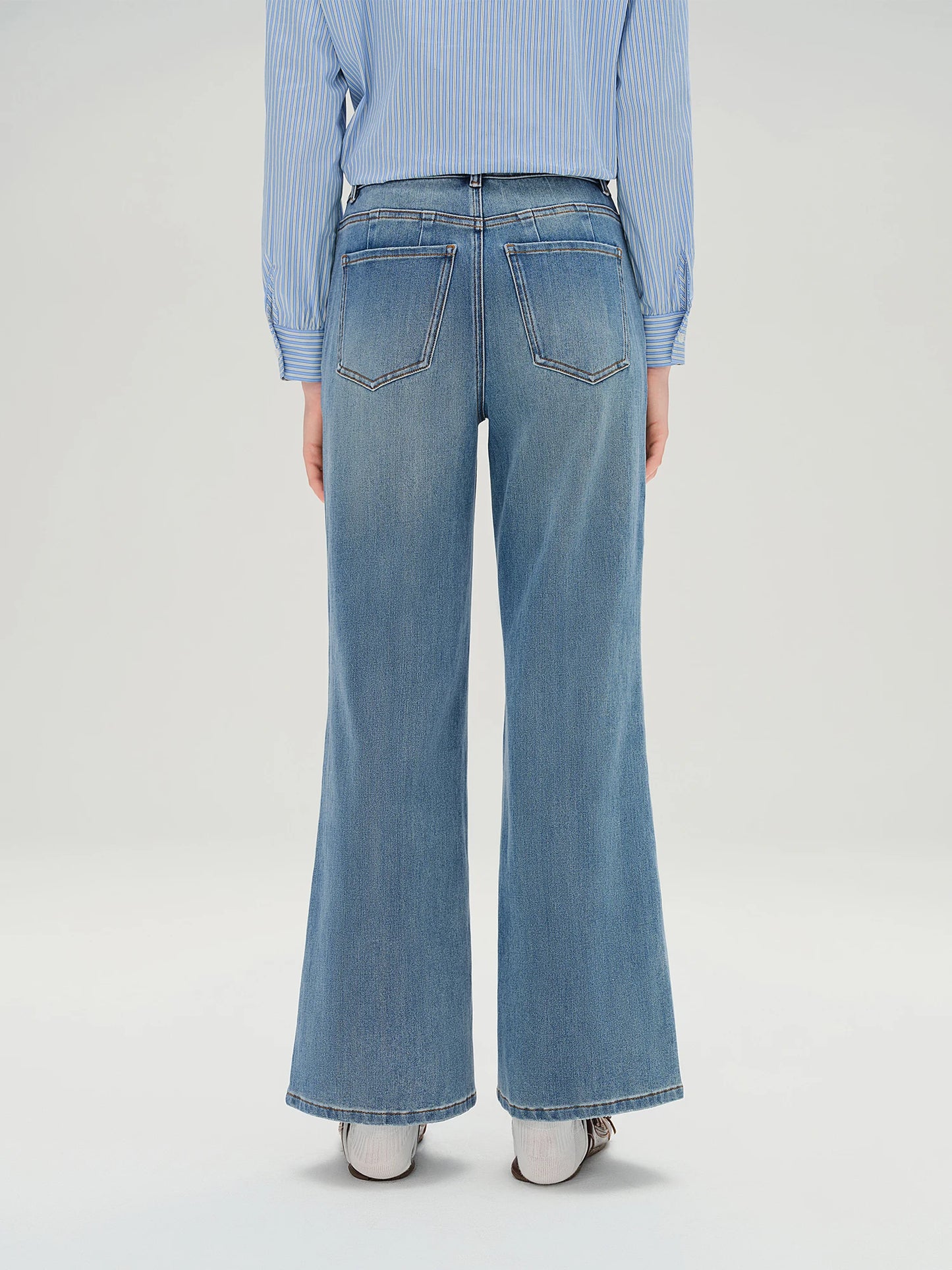 Women's Stretchy Straight Leg Flared Jeans