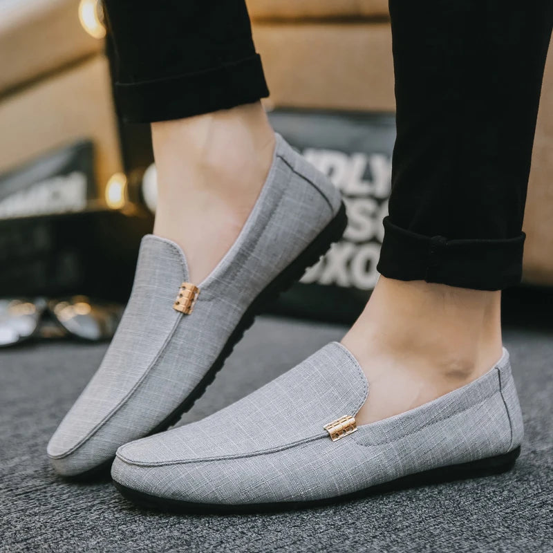 Men's Casual Loafers Comfortable Slip-on Flat Shoes