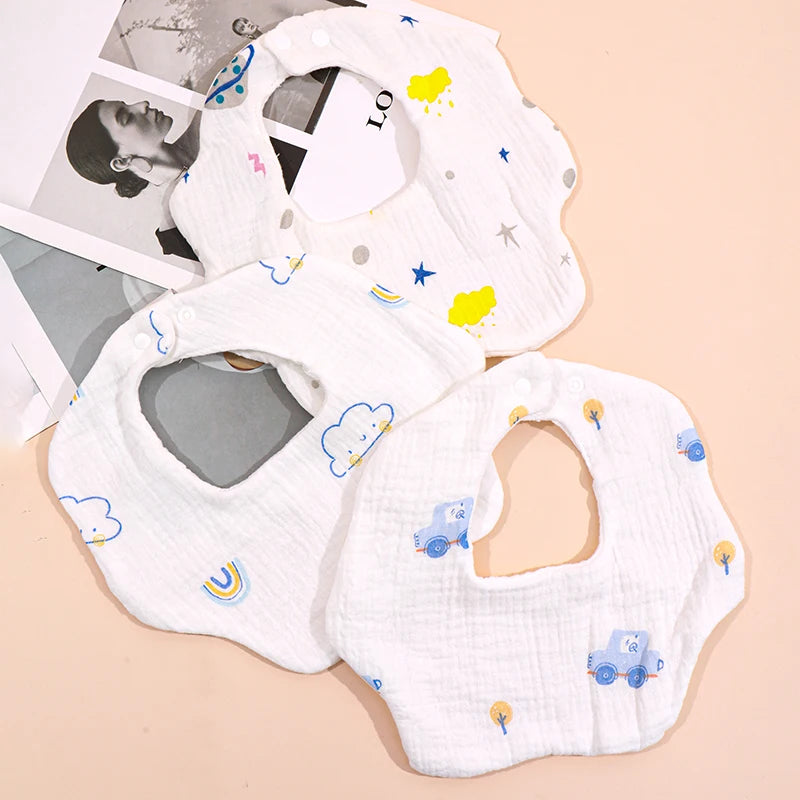 1PCS Baby Feeding Bibs 6 Layers Cotton