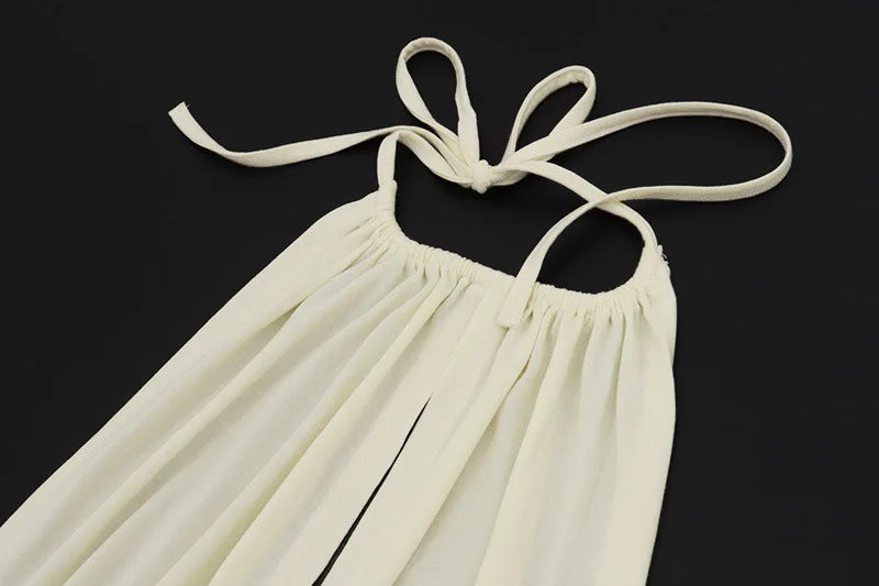 Embellished Halter Backless Mini Dress