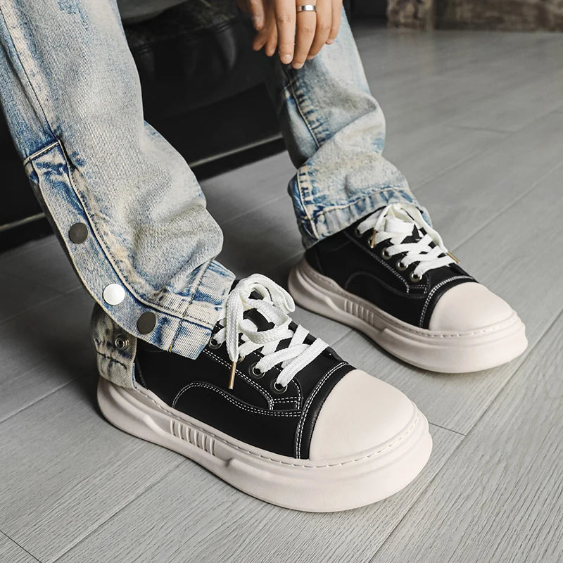 Platform Skateboard Sneakers - Men's Vulcanized Running & Tennis Trainers
