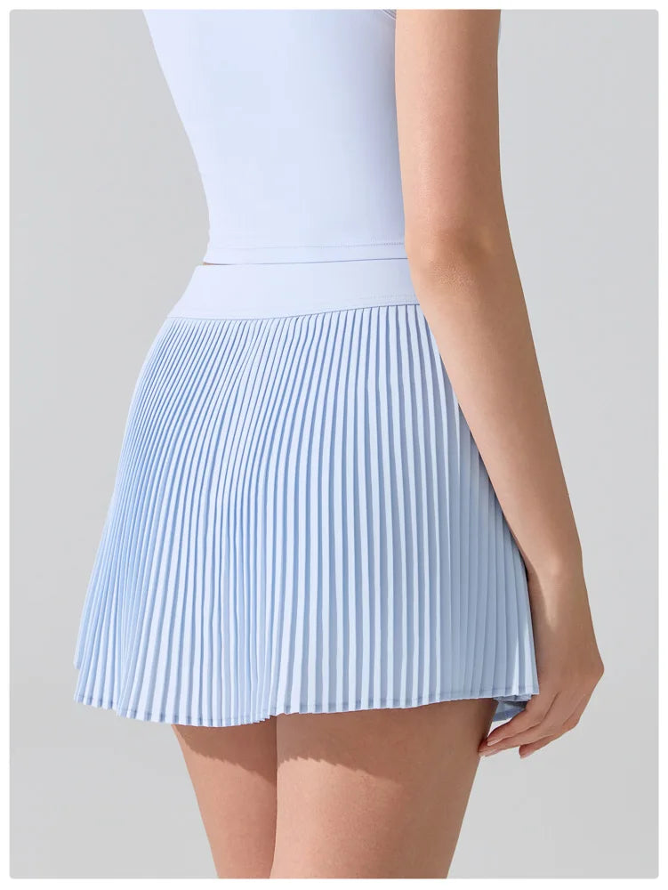 Women's Tennis Skirt with Pockets - 2-in-1 Athletic Skort for Sports