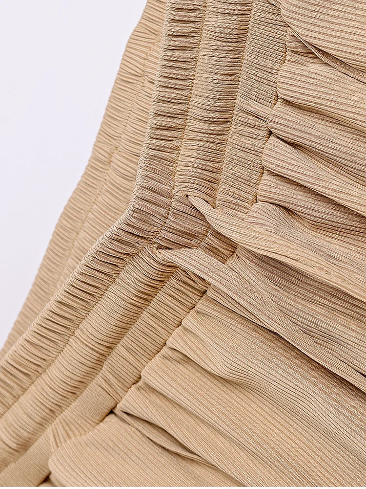 Women's Two-Piece Set - Sleeveless Top & Wide Leg Pants with Pockets