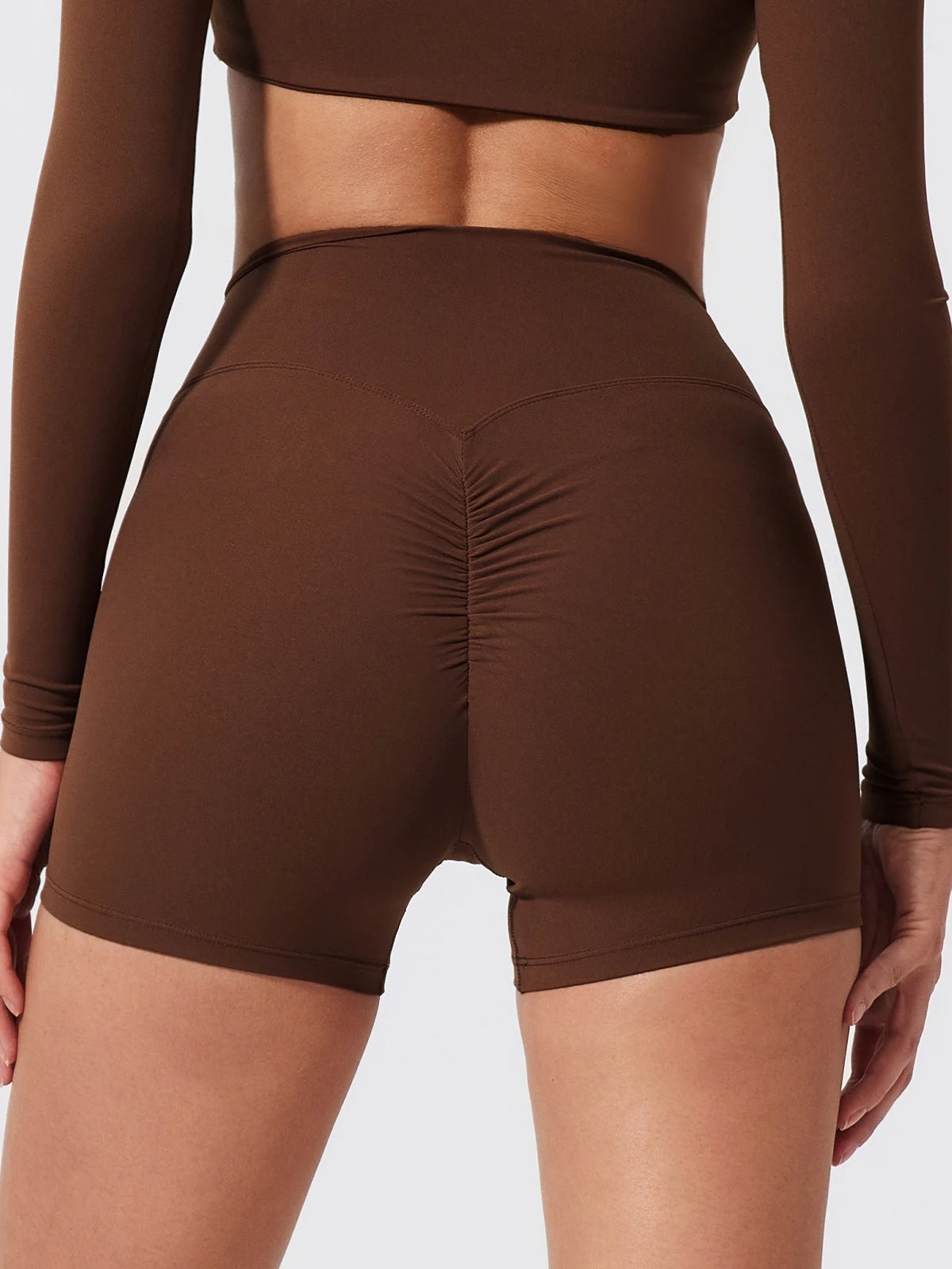 Women's Elastic Scrunch Yoga Push Up Gym Leggings Cycling Workout Short Quick-Dry High Waist Sports Shorts