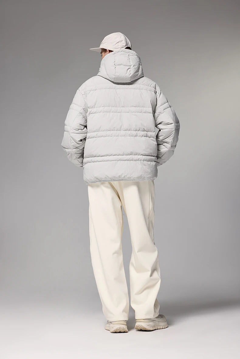 Water-Resistant Down Jacket Unisex - Streetwear Warm Loose Fit with Detachable Design