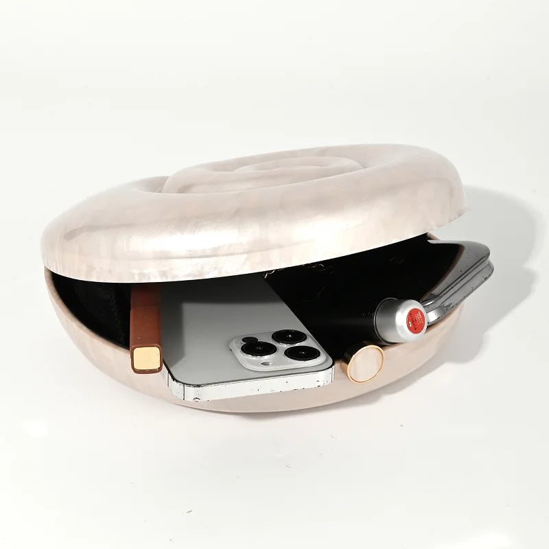 Women's Acrylic Conch Shell Crossbody Bag – Novelty Evening & Beach Shoulder Bag