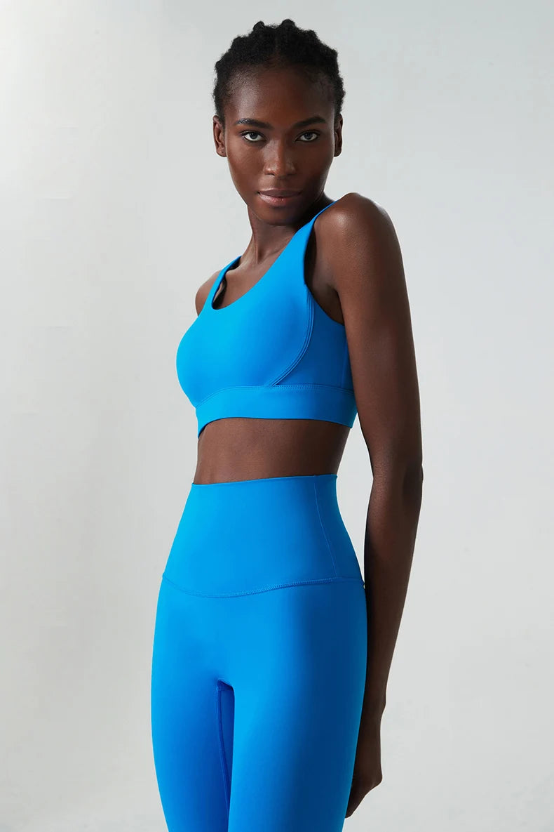 Women's 2-Piece Super Stretch Fitness Set - Short Top & Shorts Yoga Suit