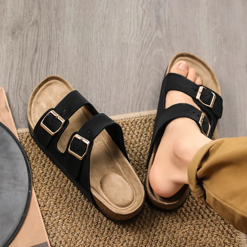 Buckle Design Slippers - Men's Indoor & Outdoor Garden Clogs