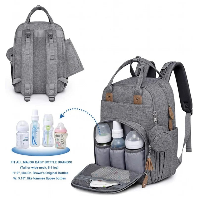 3-Piece Parent Bag Set - Large Capacity Waterproof Nappy Bag