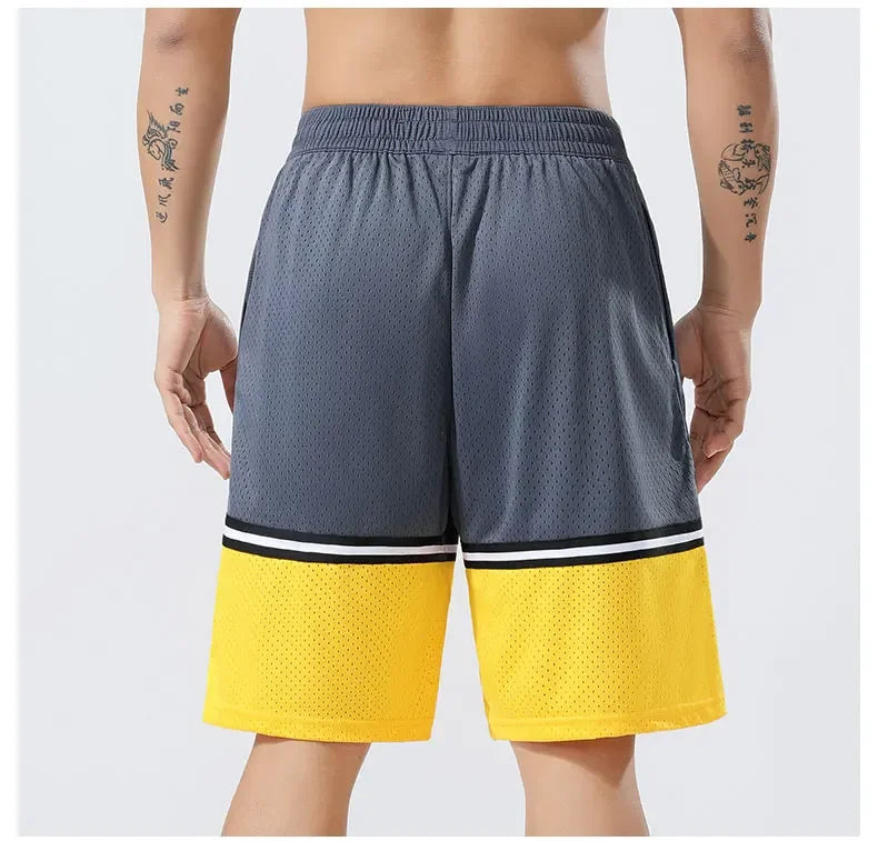 Men's Gym Casual Quick Dry Basketball Football Sweatpants Running Sports Pants Breathable Fitness Jogging Shorts