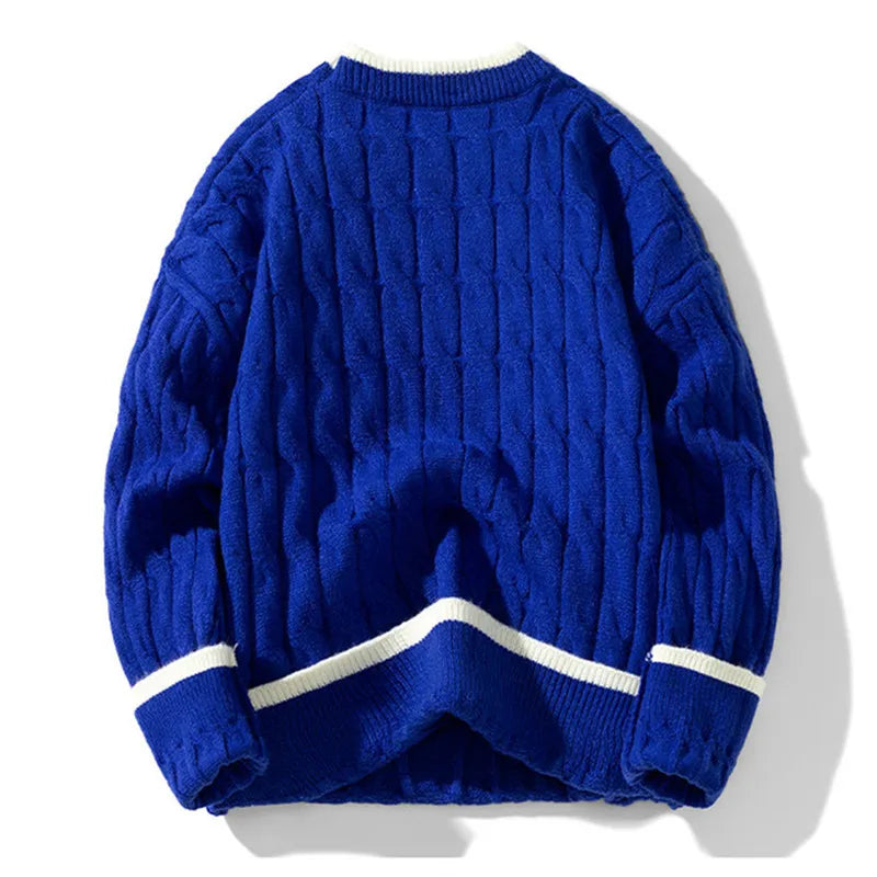 Men's Loose Knitted Pullover Sweater