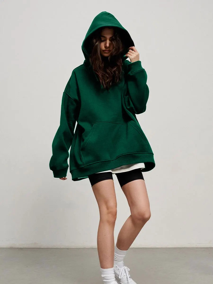 Women's  Oversized Fleece Pullover Hoodie