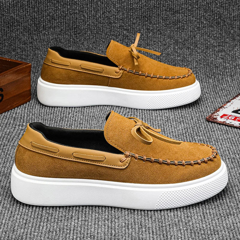 Men's Casual British Style Slip-on Suede Leather Loafers