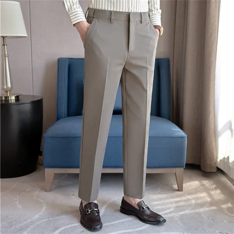Men's Slim Fit Suit Trousers