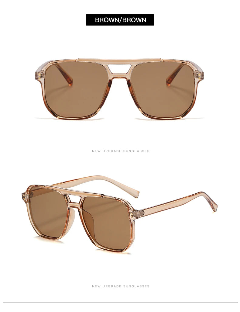 Classic Square Sunglasses - 5 Pack UV Protection Oversized Fashion Eyewear