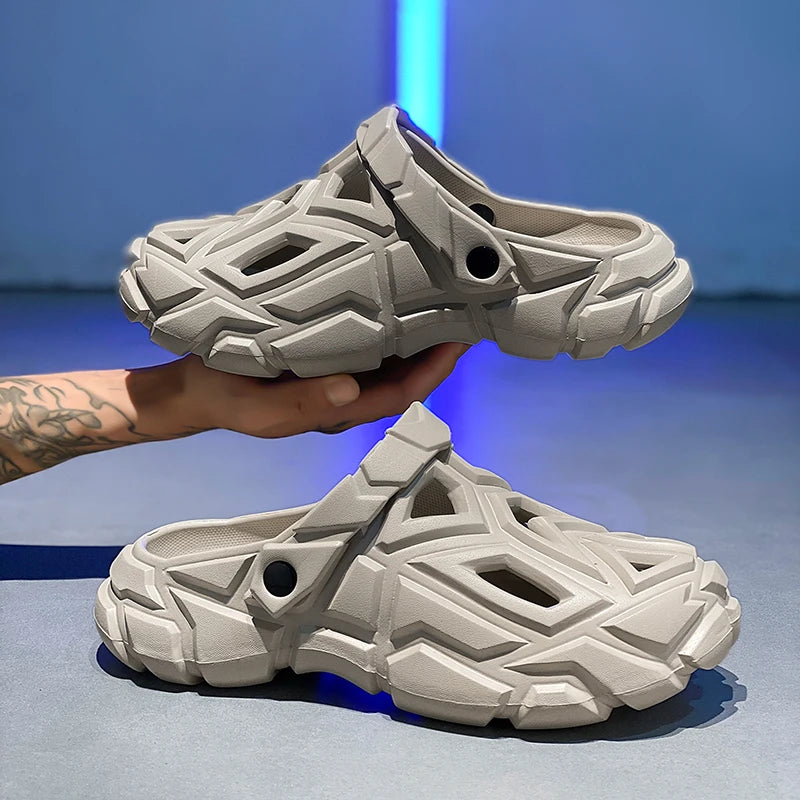Men's Summer Slippers Platform Clogs Beach Slippers Flip Flop Casual  Slides