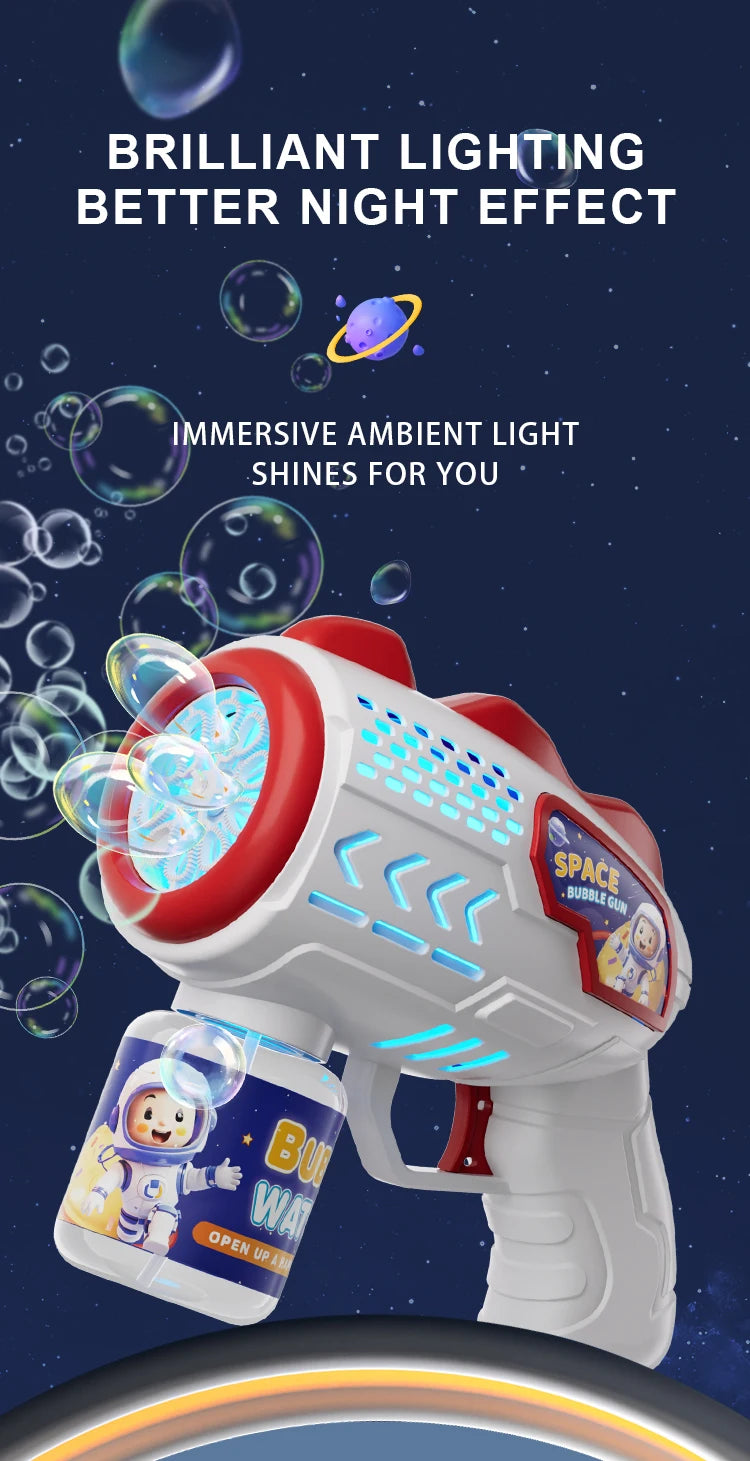 Children's Astronaut Automatic Machine Bubble Gun