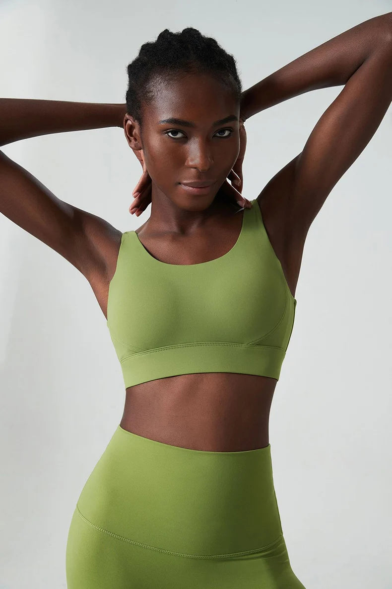 Women's Fitness Sports Bra | Nylon Lycra | Back Buckle | Fixed Chest Pads | Anti-Friction | 5 Colours | S–XL