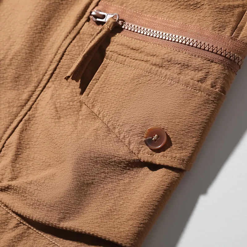 Men's Summer Casual Elastic Waist Straight Breathable Shorts