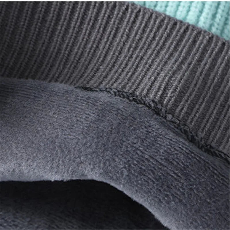 Men's Turtleneck Sweater - Fleece Warm Casual Knit Pullover