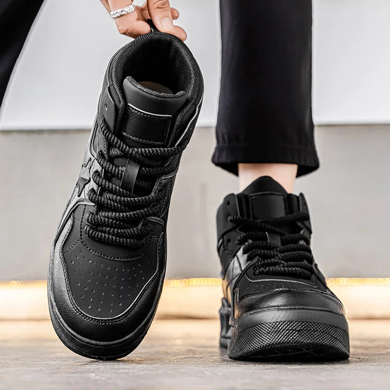 Men's High Top Platform Sneakers - Casual Skateboard Sports Shoes