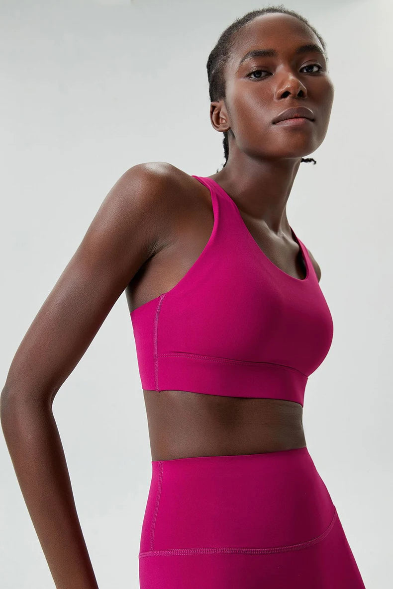 Women's High Impact Fitness Yoga Bra Buttery Soft Gym Running Breathable Quick Dry Sports Vest