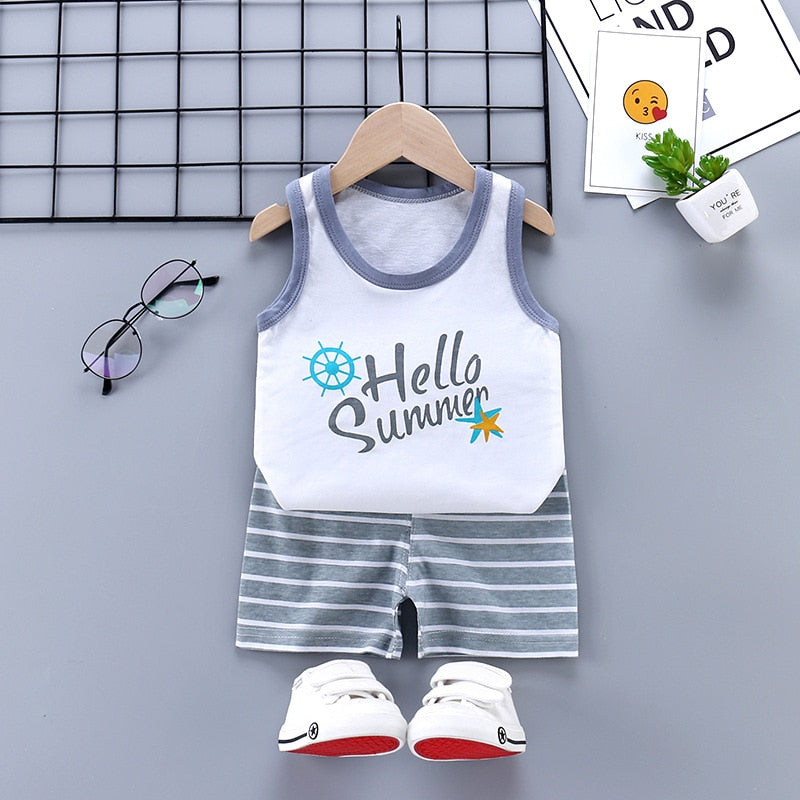 2PCS Children's Boy's Vest Set