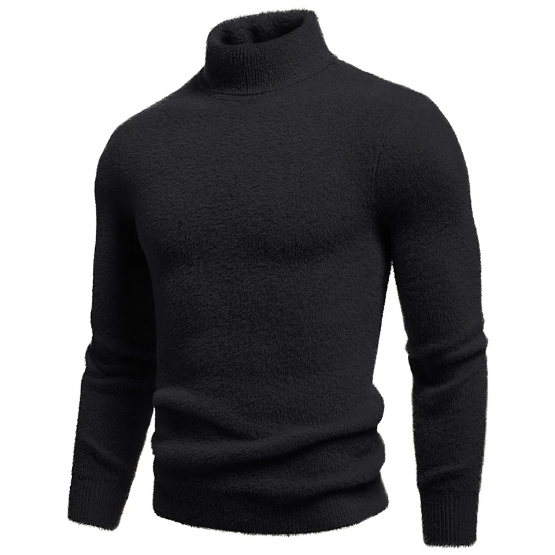 Turtleneck Sweater - Slim Fit Knitted Pullover