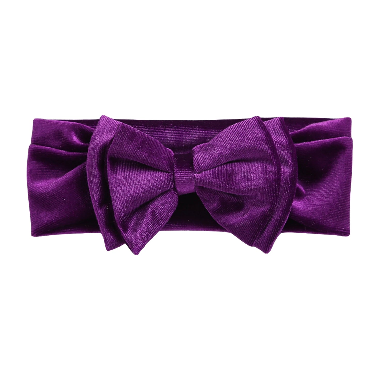 Toddler Baby Girls Bow Headbands Soft Stretchy Velvet Hairbands Hair Accessories