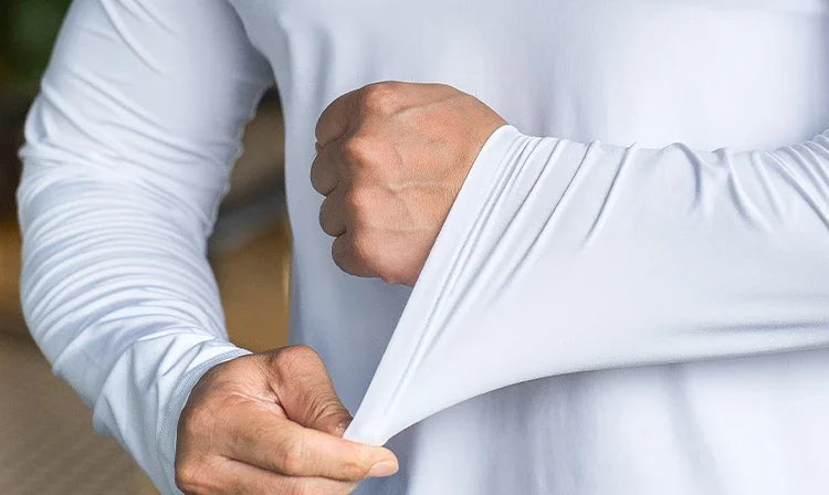 Men's Sports Fitness Long Sleeve Outdoor Badminton Quick Dry Training Casual Thin Running Top Bodybuilding Sportswear T-Shirt