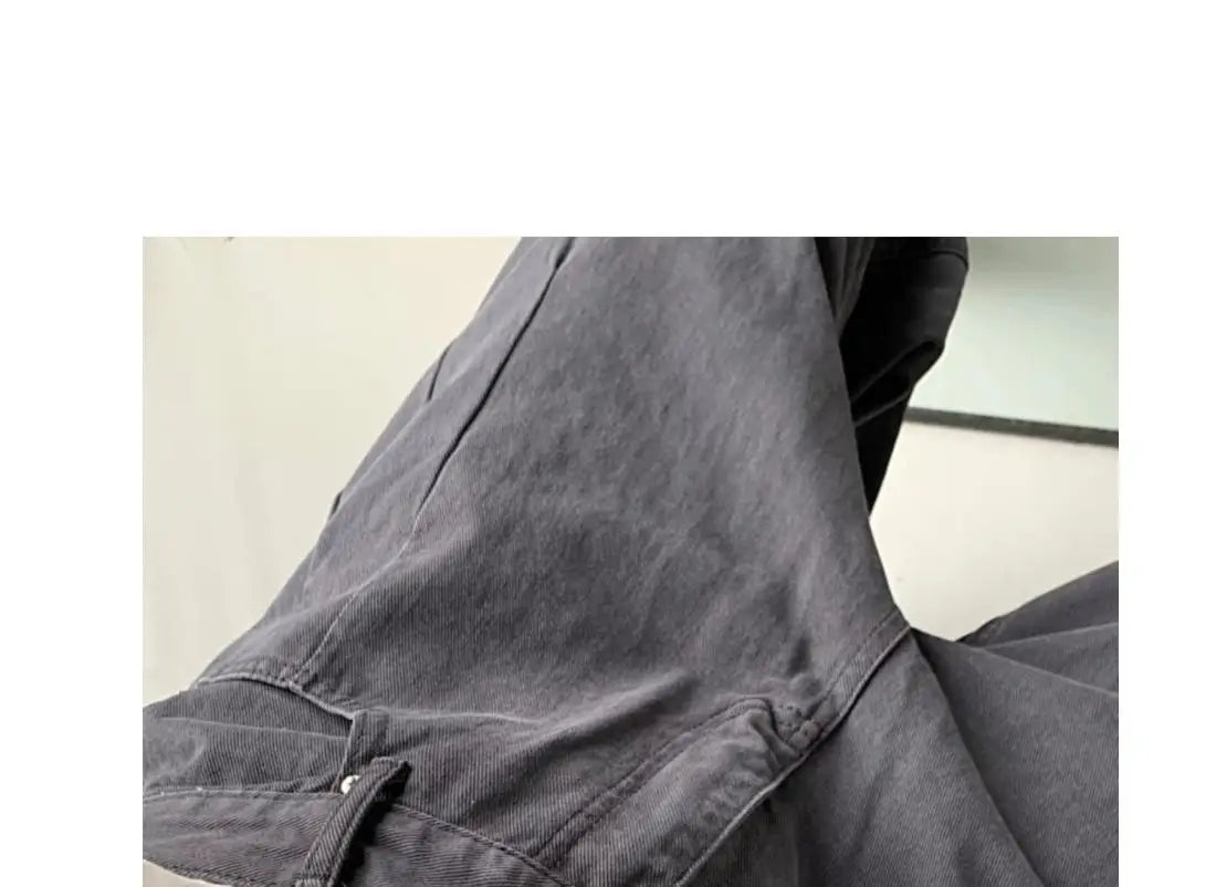 Men's High-Waisted Straight Jeans - Loose Wide Leg