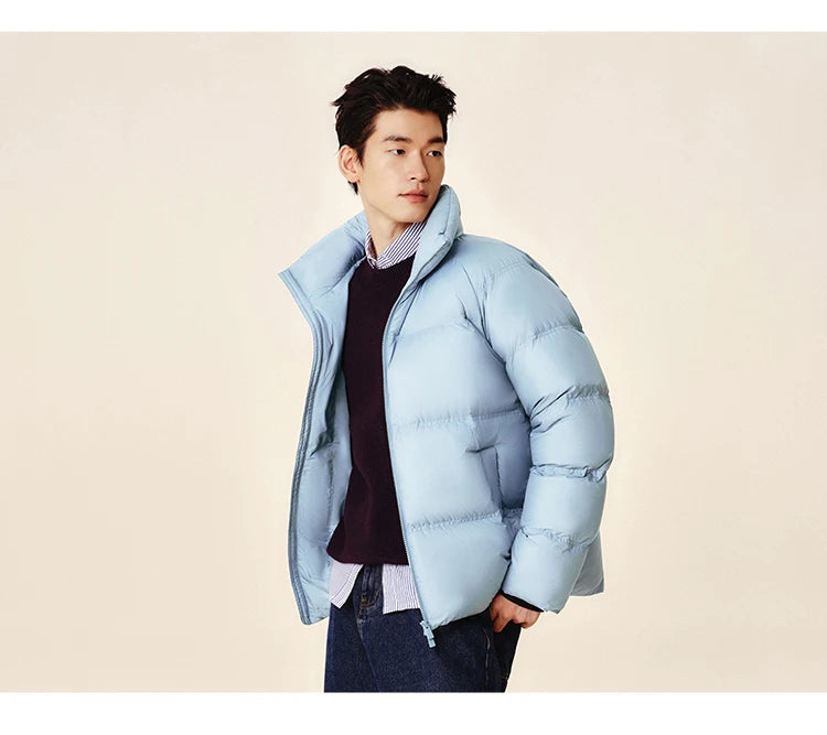 Unisex Lightweight Down Puffer Jacket - Three-Proof Thermal Winter Coat