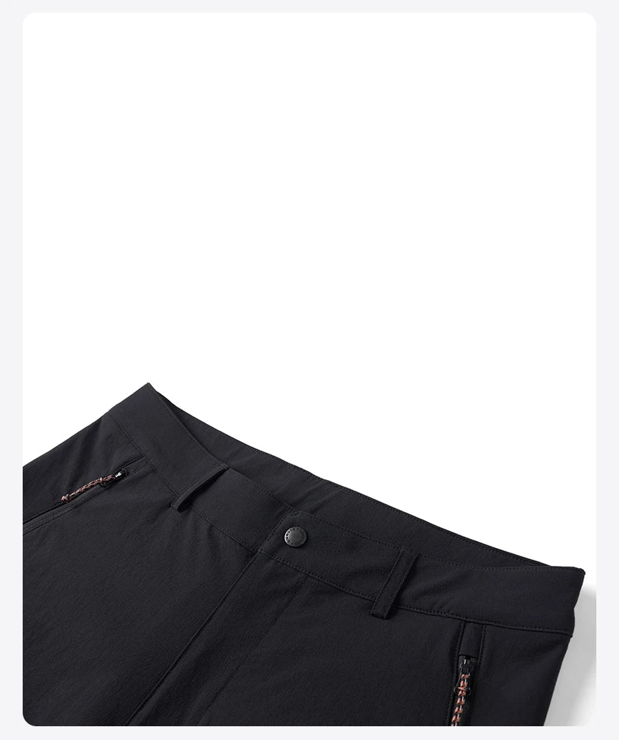 Men's Soft Shell Elastic Nylon Pants - 170gsm Loose Straight Trousers