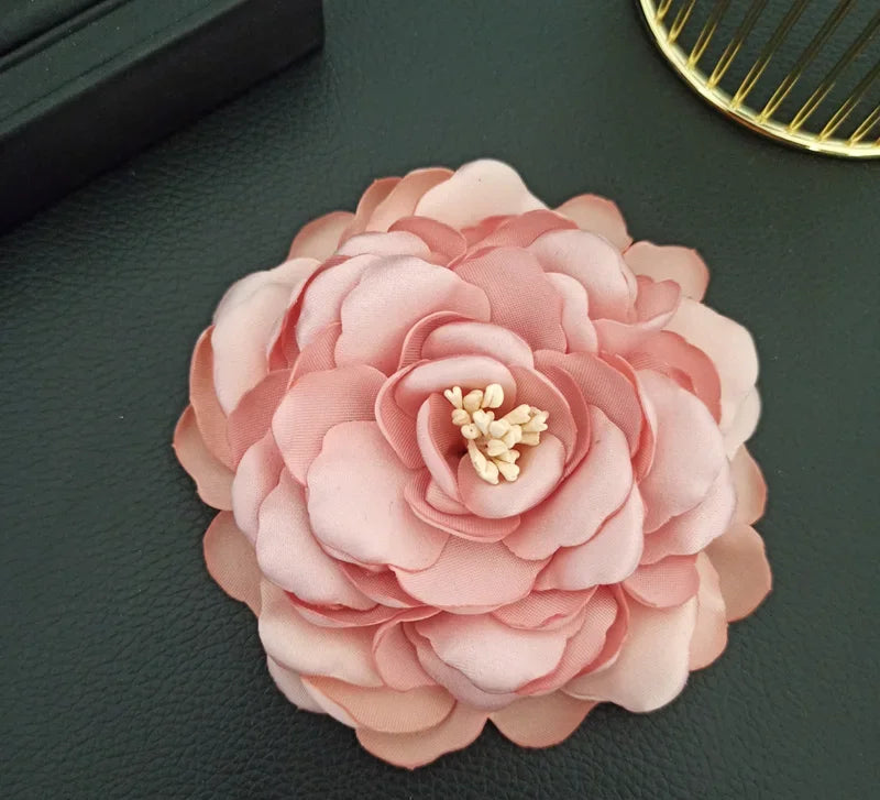 Elegant Fabric Flower Brooch - Lapel Pin Badge for Women