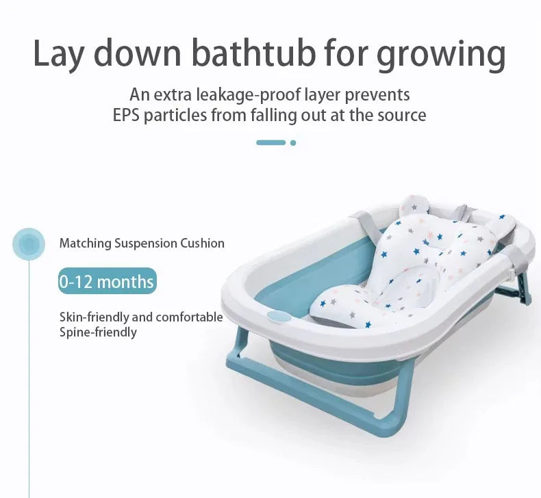 Baby Bathtub Pad - Adjustable Bath Support Seat for Newborn Bathing