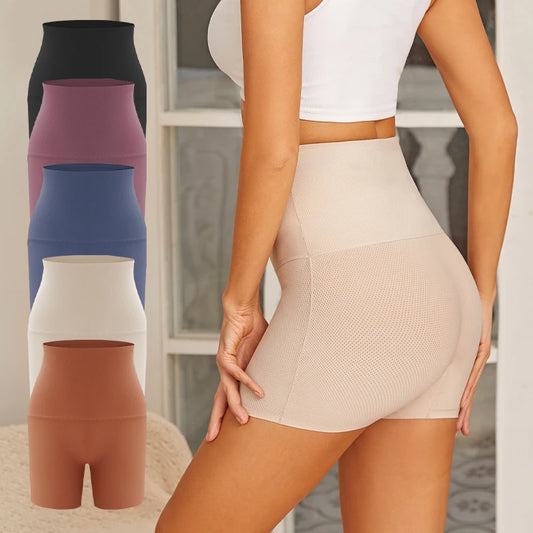 High Waist Women's Boxer Briefs High Elasticity Safety Underwear Shapewear