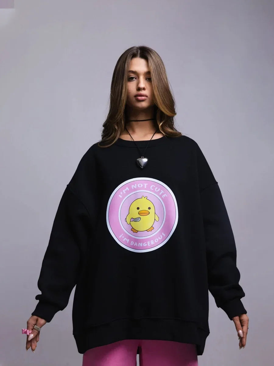 Women's Loose Round Neck  Oversized Chic Sweatshirt