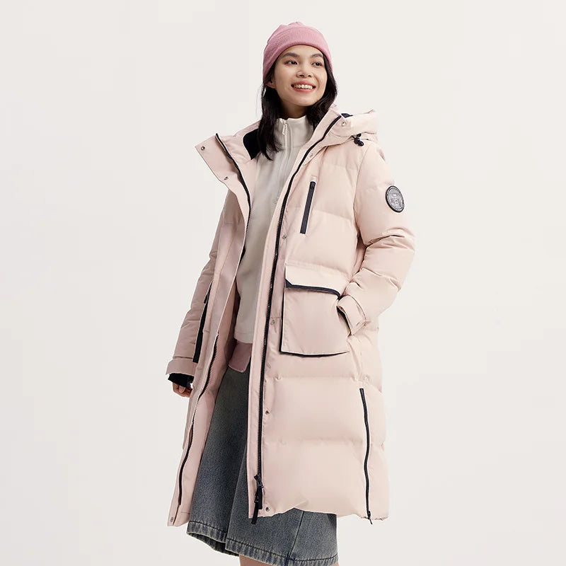 Long Down Jacket - Winter Windproof Warm Loose Casual Coat