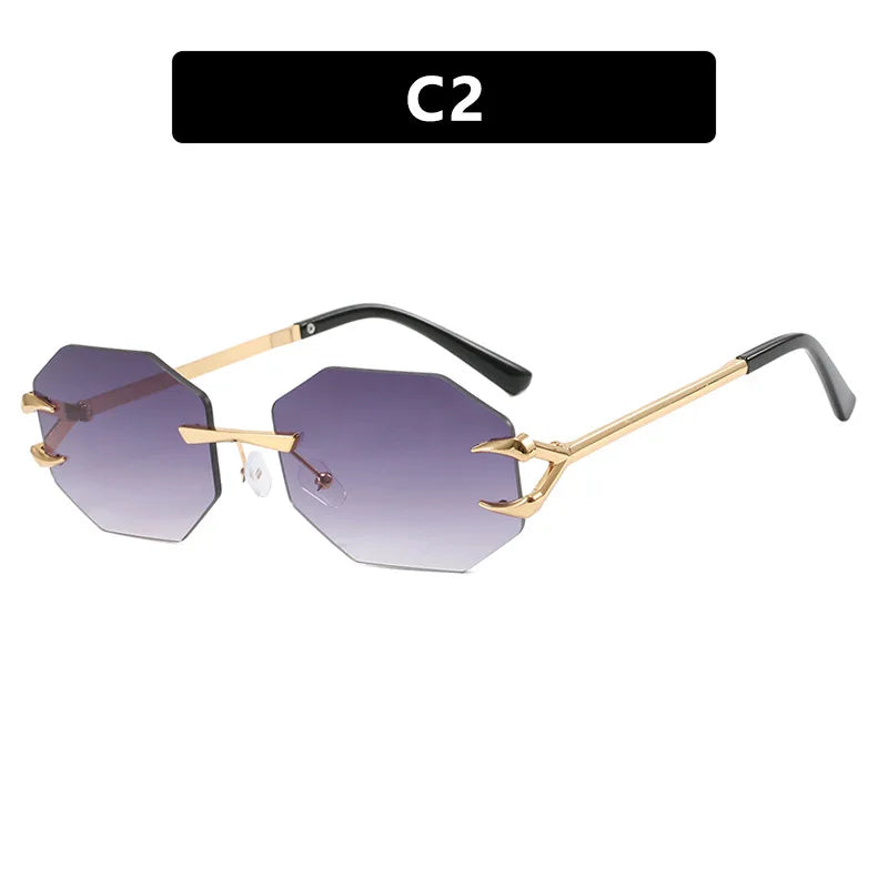 Women's Fashion Sunglasses - Frameless UV400 Sports Eyewear