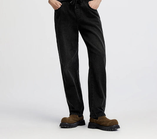 Retro Loose Straight Leg Jeans - Versatile Autumn Long Pants