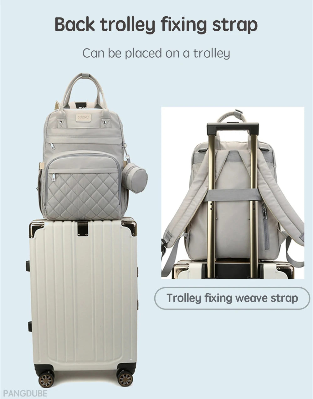 Parent Backpack with Changing Mat & Stroller Hooks - Complete Baby Bag Set