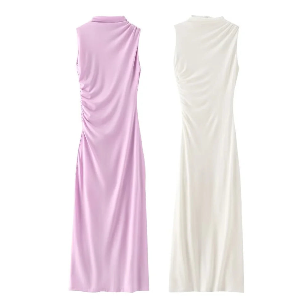 Pleated Maxi Dress