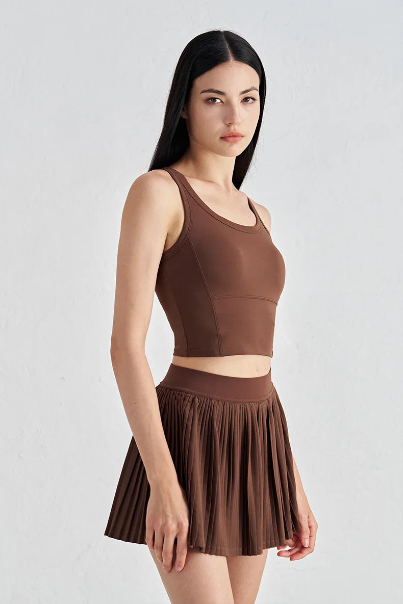 High Support Sports Bra - Breathable Nylon Fitness & Yoga Top