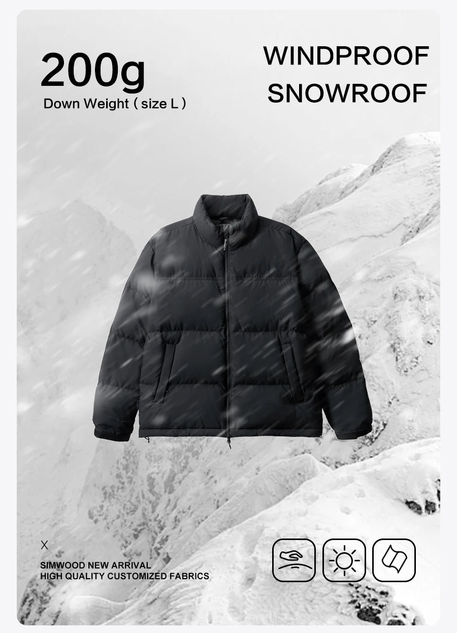 Men's Winter Oversize 90% White Duck Down Coats Warm Comfortable Down Puffer Jacket