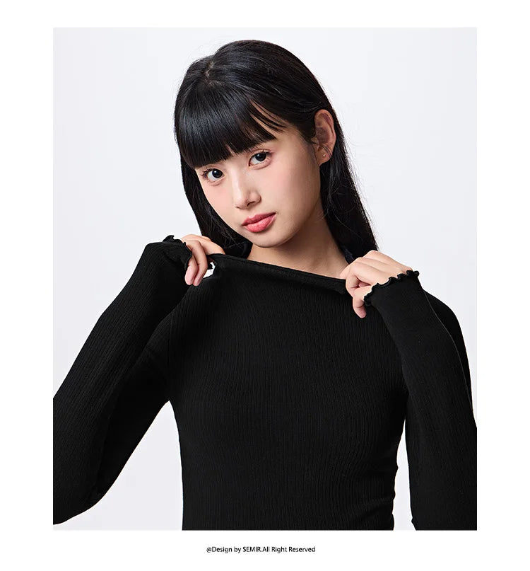 Women's Seamless Thermal Base Top - Half Turtleneck Slim Fit Undershirt