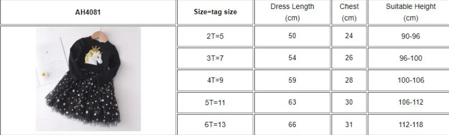 Girls' Lace Tulle Princess Dress – Long Sleeve Party & Wedding Dress