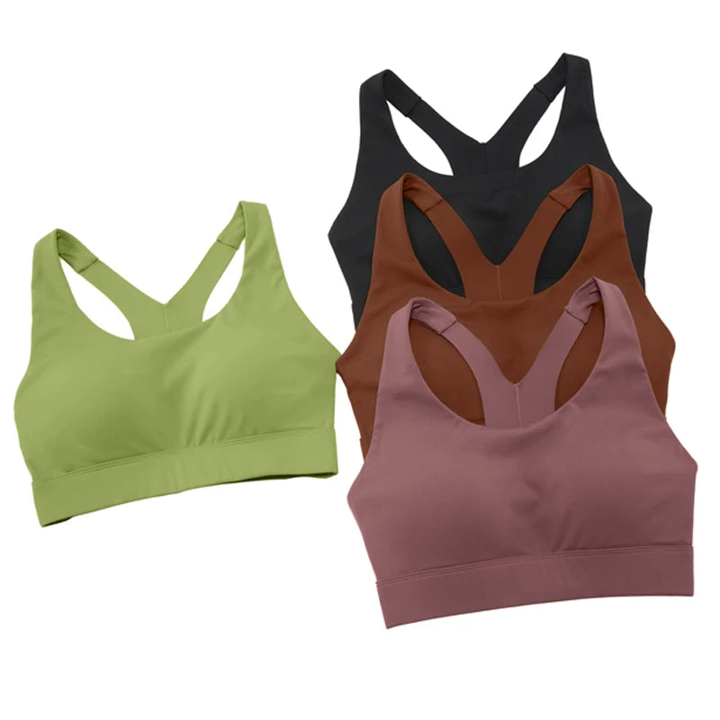 Women's High Impact Fitness Yoga Bra Buttery Soft Gym Running Breathable Quick Dry Sports Vest