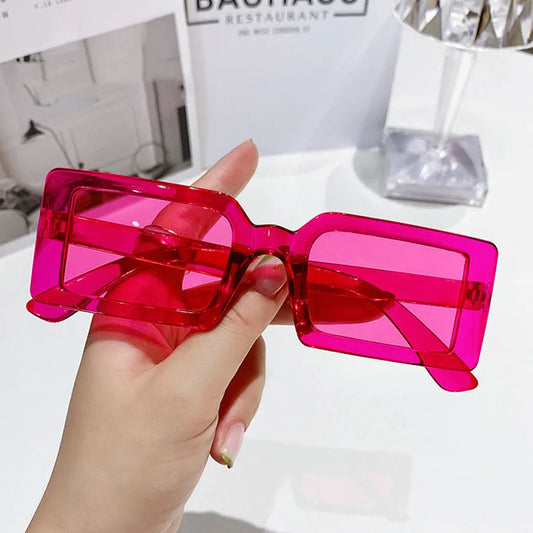 Women's Rectangular Sunglasses - Small Frame Beach Eyewear UV400